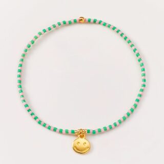 Armband Fine Smiley Green/white Gold
