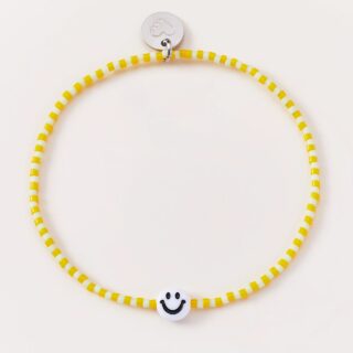 Armband Fine Yellow/white Smiley