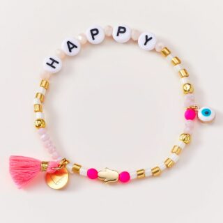 Armband Happy Gold Pink