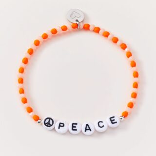Armband Peace Orange/creme