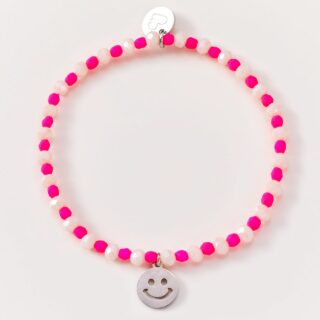 Armband Peace Pink/creme Silver