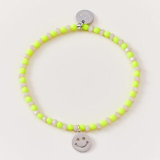 Armband Peace Yellow/creme Silver