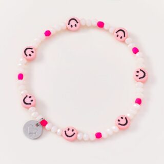 Armband Smiley Pink
