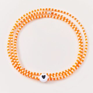 Two In One Orange/white Heart