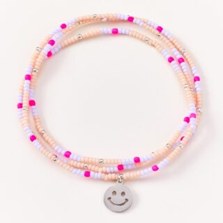 Two In One Pink/blue Smiley Silver